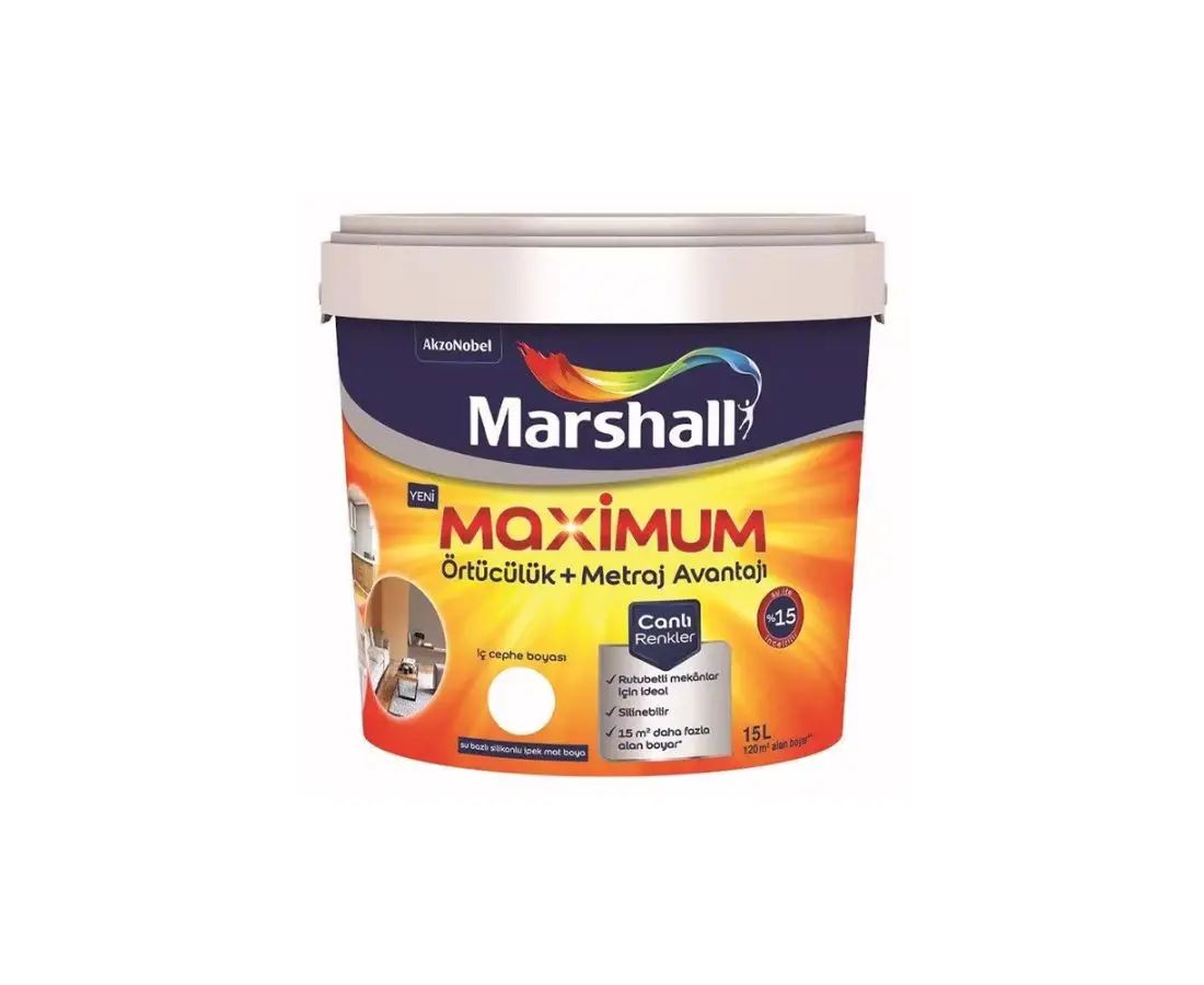 საღებავი ინტერიერის MAXIMUM IPEK MAT Marshall 7.5ლტ — ინტერიერის საღებავი